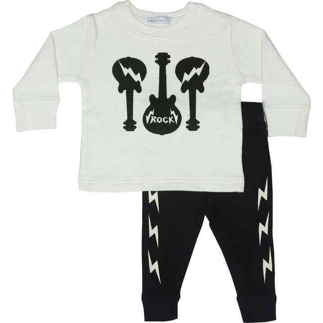 Little Mish Baby Thermal Shirt and Jogger Set, Born to Rock