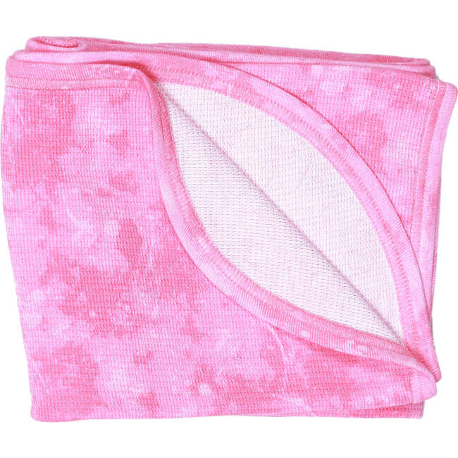 Little Mish Baby Thermal Blanket, Pink Burnout Heart