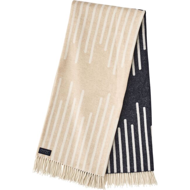 Alba Plaid Throw, Blue/Camel