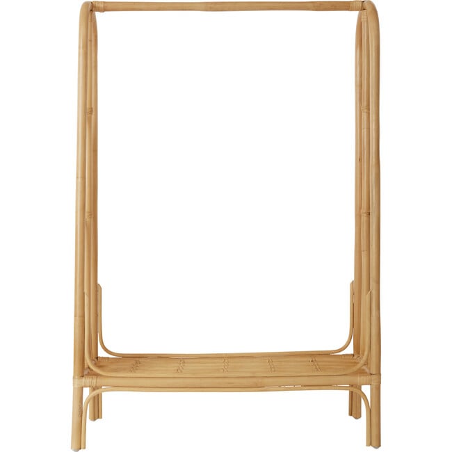 Rainbow Rattan Clothing Rack, Natural - Dressers - 1