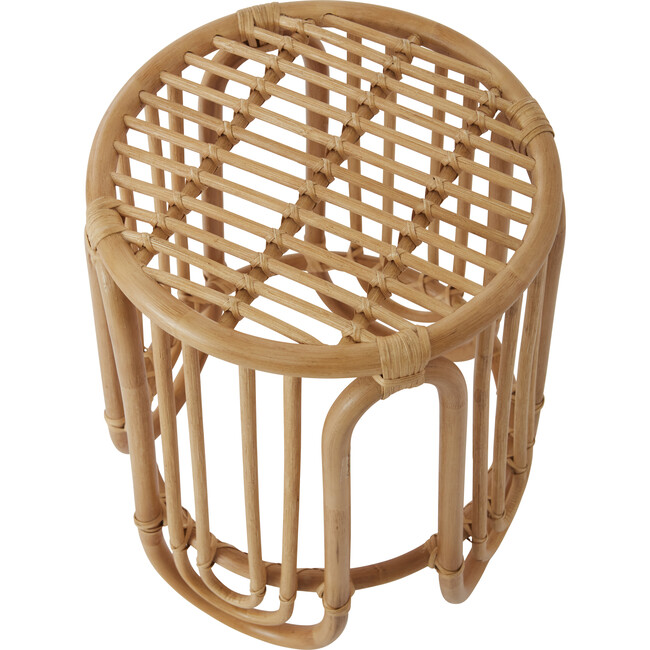 Rainbow Rattan Stool, Natural
