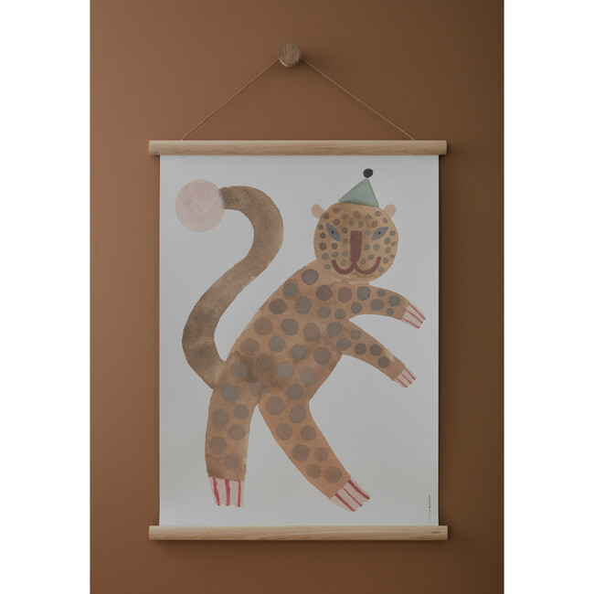 Party Hat Elvis Leopard Art Poster, Multi - Art - 2