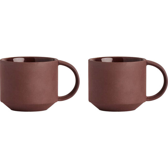Yuka Mug, Dark Terracotta (Pack Of 2) - Drinkware - 1