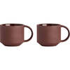 Yuka Mug, Dark Terracotta (Pack Of 2) - Drinkware - 1 - thumbnail