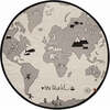 World Round Rug, Off-White & Black - Rugs - 1 - thumbnail