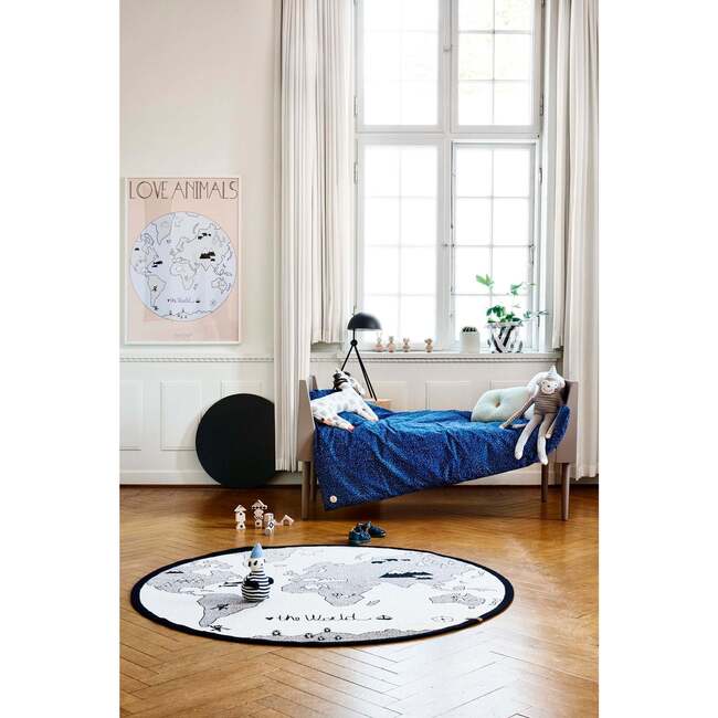 World Round Rug, Off-White & Black - Rugs - 3