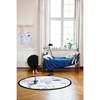 World Round Rug, Off-White & Black - Rugs - 3