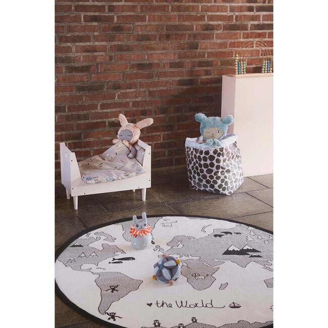 World Round Rug, Off-White & Black - Rugs - 4