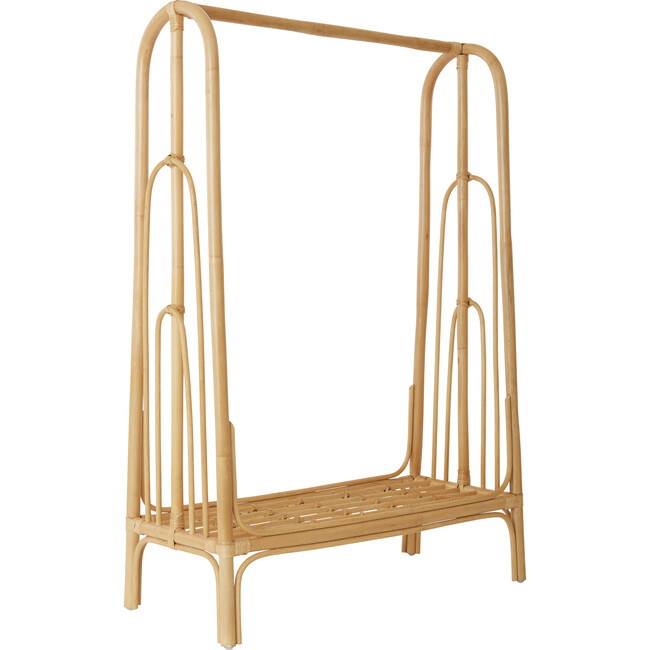 Rainbow Rattan Clothing Rack, Natural - Dressers - 3