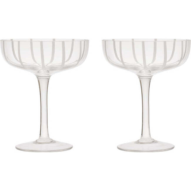 Mizu Coupe Glass, Clear (Pack Of 2)