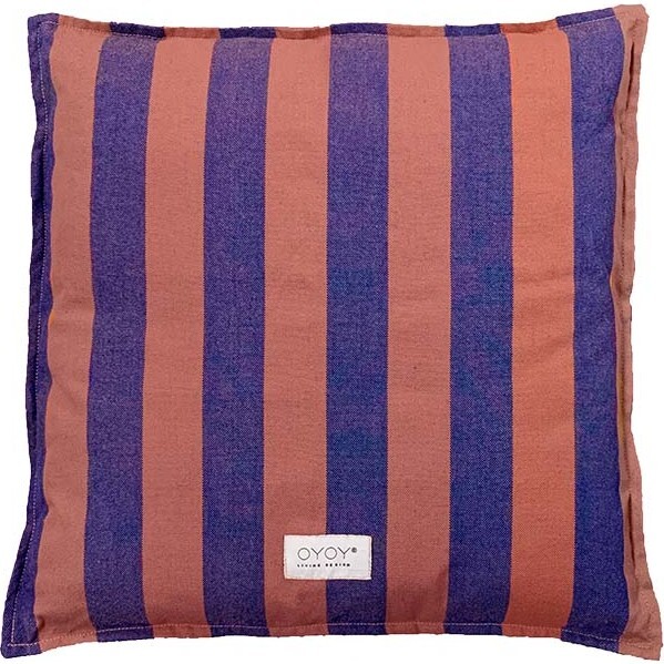 Kyoto Outdoor Square Cushion, Caramel & Blue