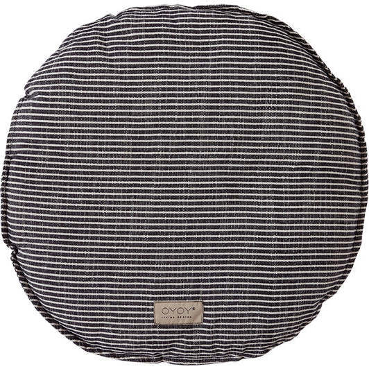 Kyoto Outdoor Round Cushion, Black & White