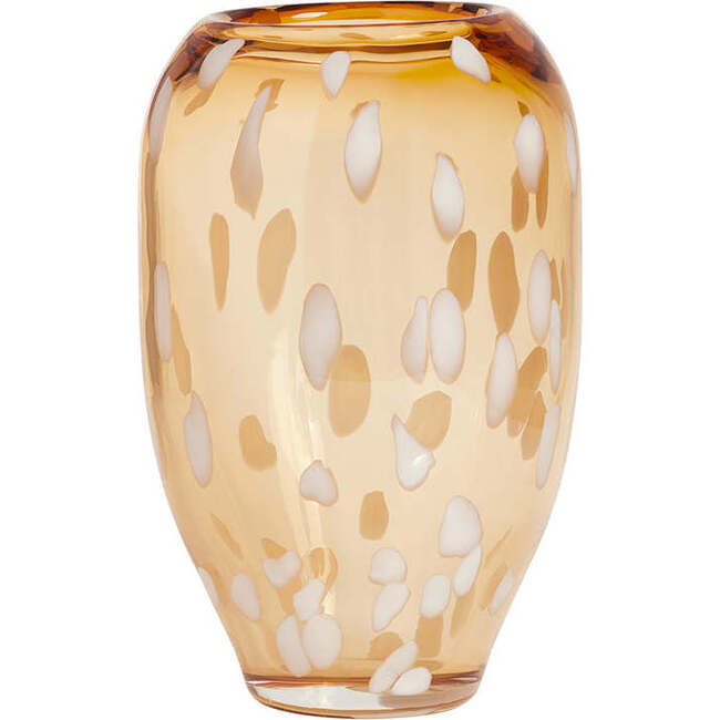 Jali Medium Handmade Vase, Amber