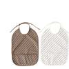 Striped Tie-Neck Bib Set, Mellow & Choko (Pack Of 2) - Bibs - 1 - thumbnail
