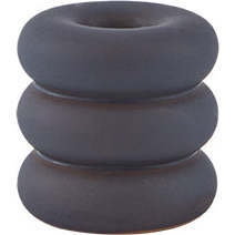 Savi Ceramic Single Candle Holder, Midnight Blue