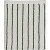 Raita Striped Small Towel, Green & Off-White - Towels - 1 - thumbnail