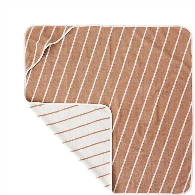 Raita Hooded Towel, Cloud & Caramel