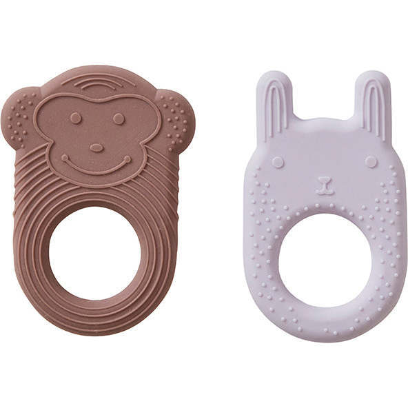 Ninka & Nelson Baby Teether, Choko & Lavender (Pack Of 2)