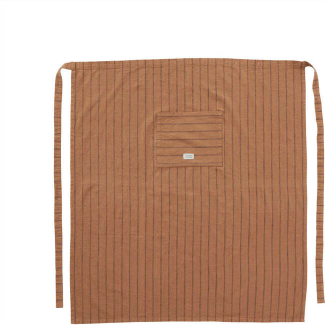 Gobi Plaid Chef Apron, Dark Caramel