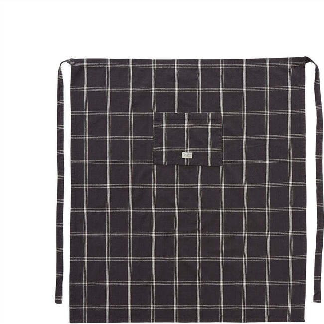 Gobi Plaid Chef Apron, Anthracite