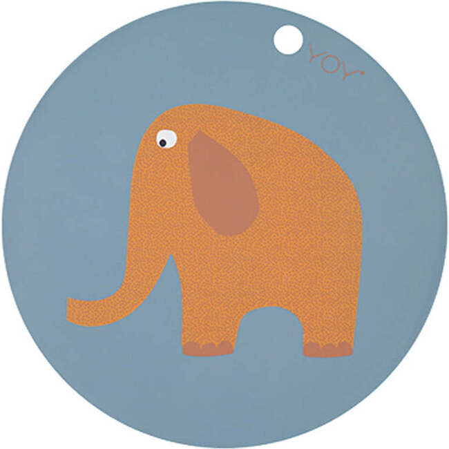 Elephant Round Placemat, Tourmaline - Tableware - 1