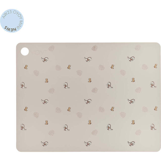 Dina Dino Rectangle Placemat, Clay