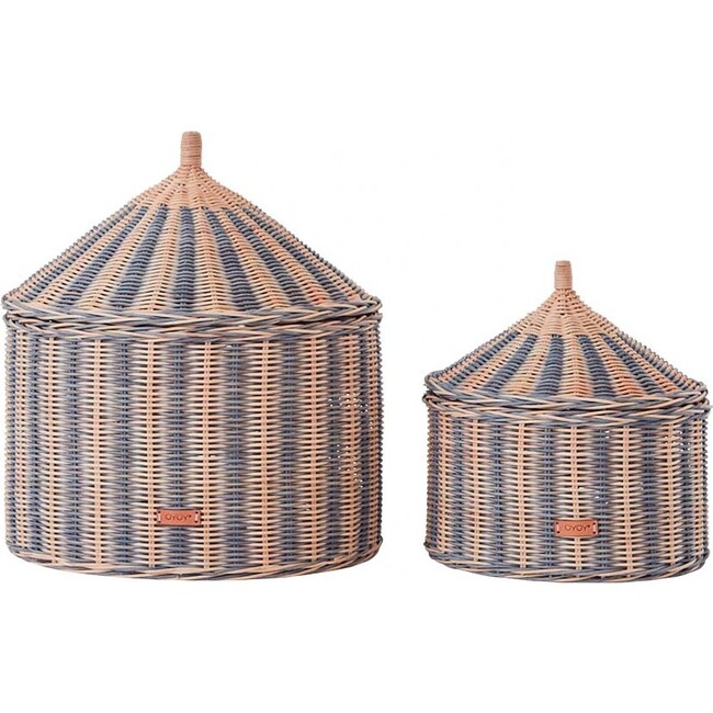 Circus Baskets, Blue (Set Of 2) - Accents - 1