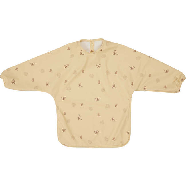 Cape Dino Long Sleeve Bib Set, Butter