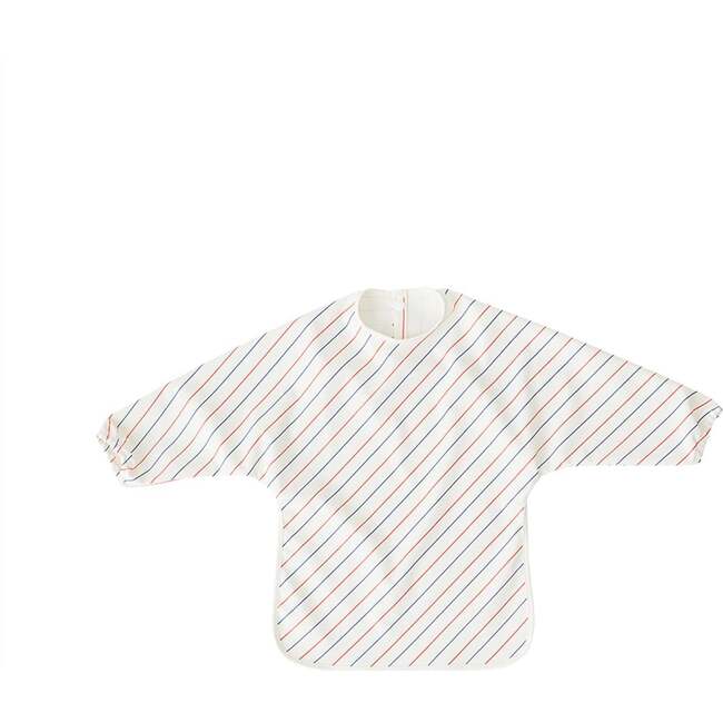 Cape Striped Long Sleeve Bib, Striped, Mellow