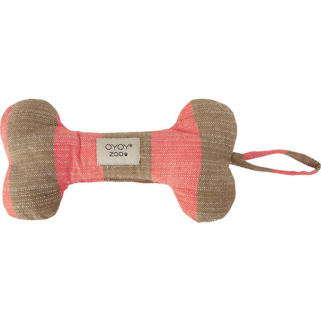 Ashi Small Dog Toy, Cherry Red & Taupe