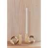 Baari Solid Candle Holder, Brushed Brass - Candle Holders - 7