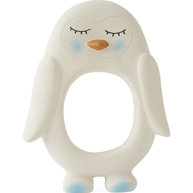 Penguin Baby Teether, White - Teethers - 1
