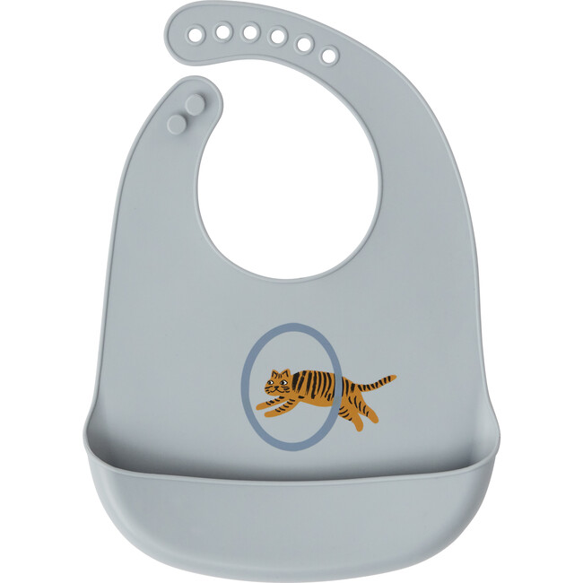 Set of 2 Tiger Bibs, Pale Blue Multi - Bibs - 3