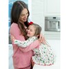 Women's Pima Long Sleeve Short Set, Red Mini Stripe - Pajamas - 2