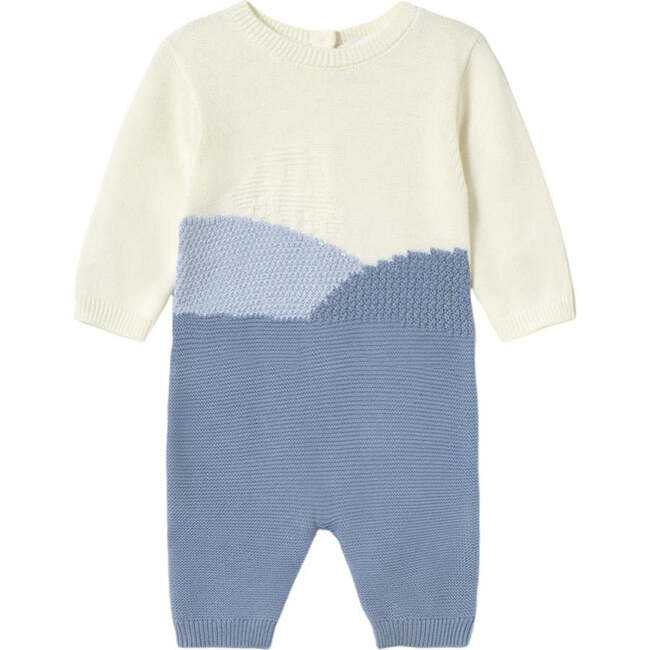 Newborn knitted romper, Blue