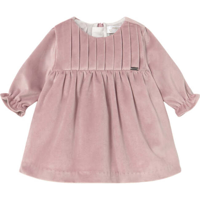 Newborn Girl Velvet Dress, Pink