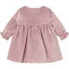 Newborn Girl Velvet Dress, Pink - Dresses - 2