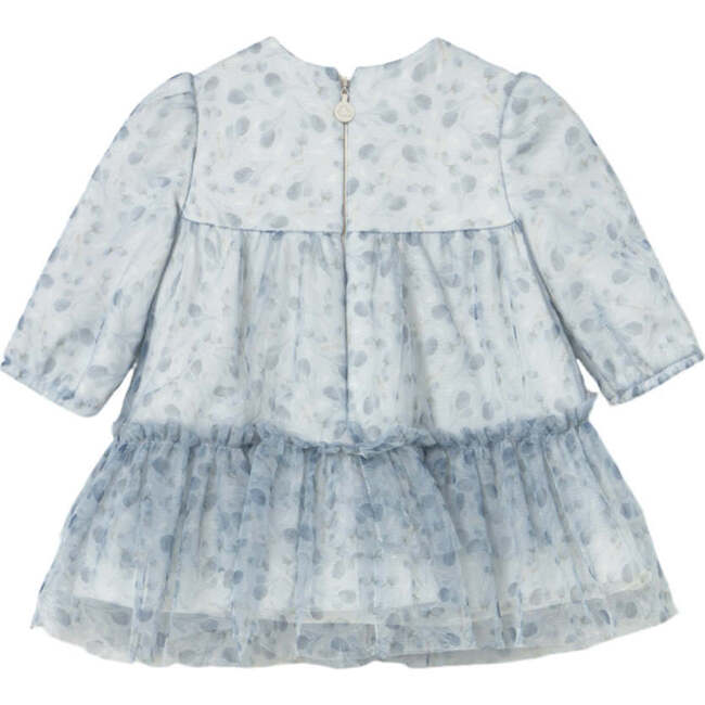 Newborn Girl Tulle Dress, Blue - Dresses - 2