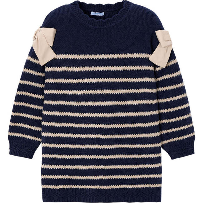 Girl Striped Dress, Navy