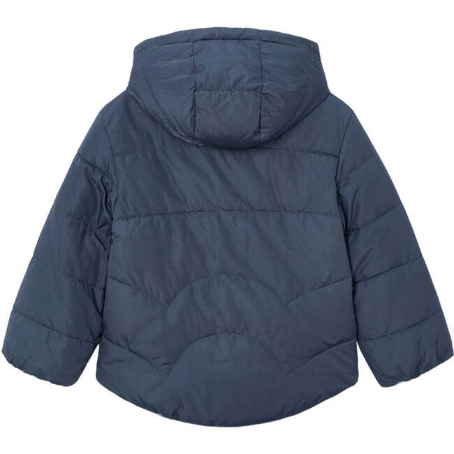 Girl Reversible Puffer Jacket, Navy