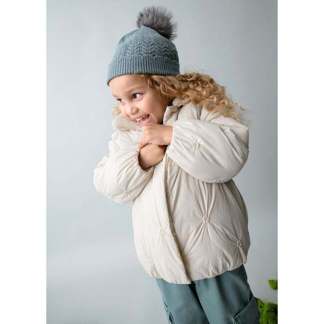 Girl Puffer Jacket, Cream