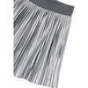 Girl Pleated Skirt, Silver - Skirts - 5
