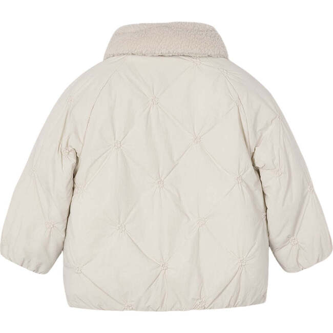Girl Puffer Jacket, Cream - Jackets - 4