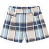 Girl Plaid Shorts, Beige - Shorts - 1 - thumbnail