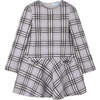 Girl Knit Dress, Grey - Dresses - 1 - thumbnail