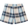 Girl Plaid Shorts, Beige - Shorts - 2