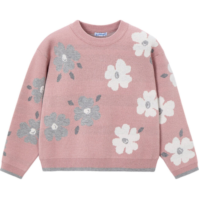 Girl Jacquard Sweater, Pink