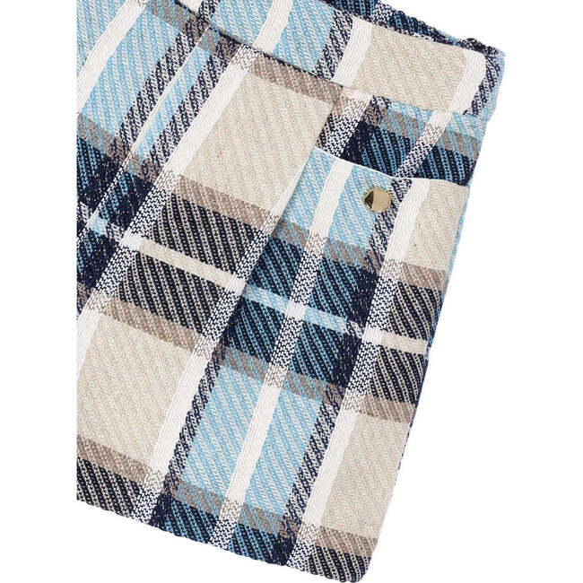 Girl Plaid Shorts, Beige - Shorts - 3
