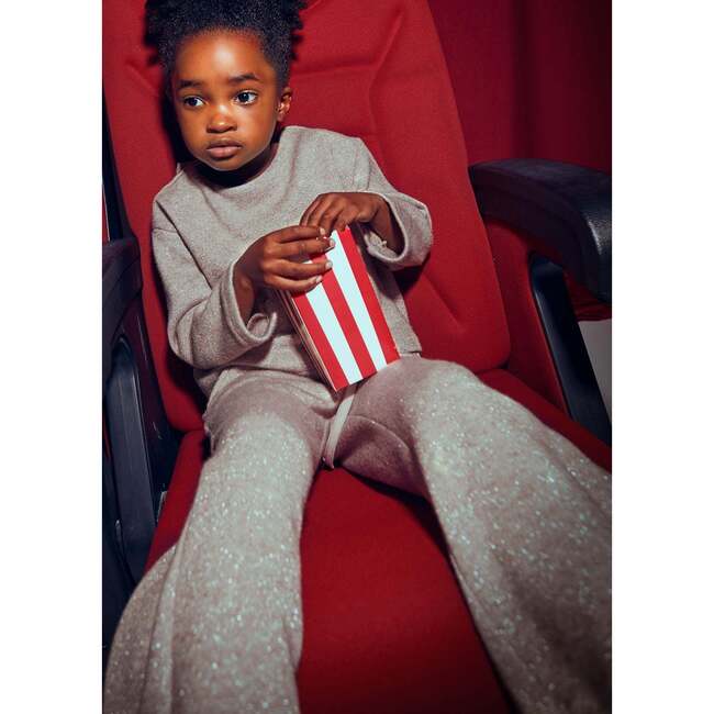 Girl Knit Pants and Sweater Set, Beige