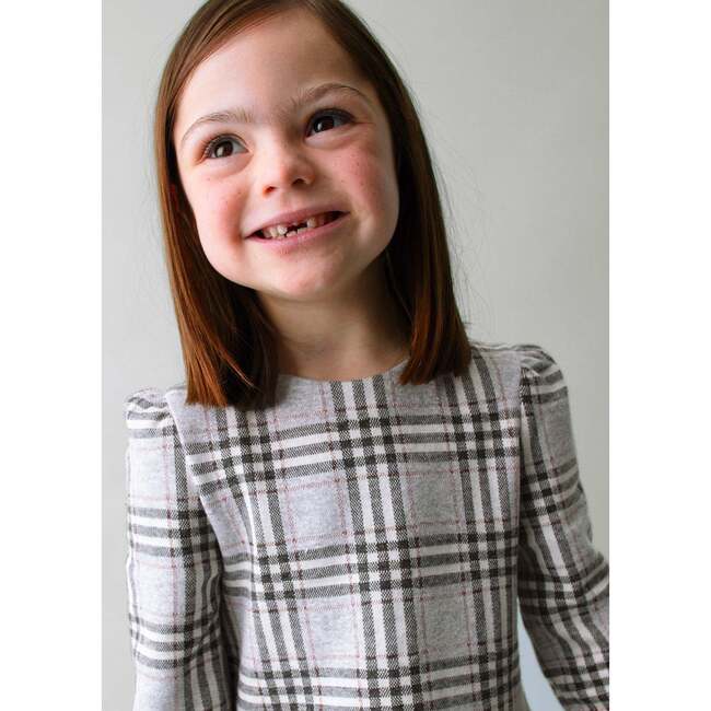 Girl Knit Dress, Grey - Dresses - 2
